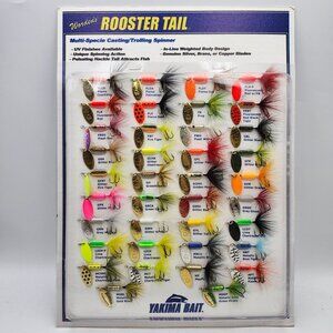 Yakima Bait Wordens Rooster Tail Spinner Sample Display Board 820367